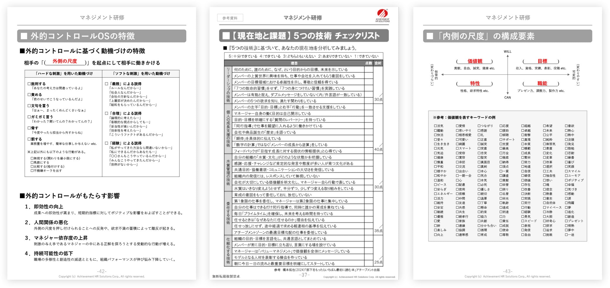 マネジメント研修の教材イメージ